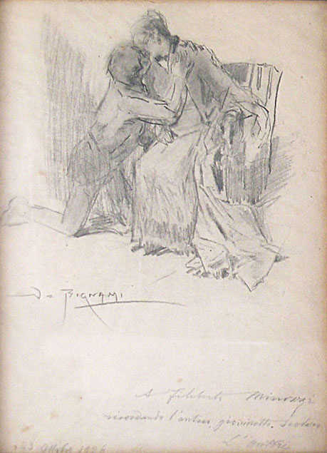 Vespasiano Bignami, two lovers